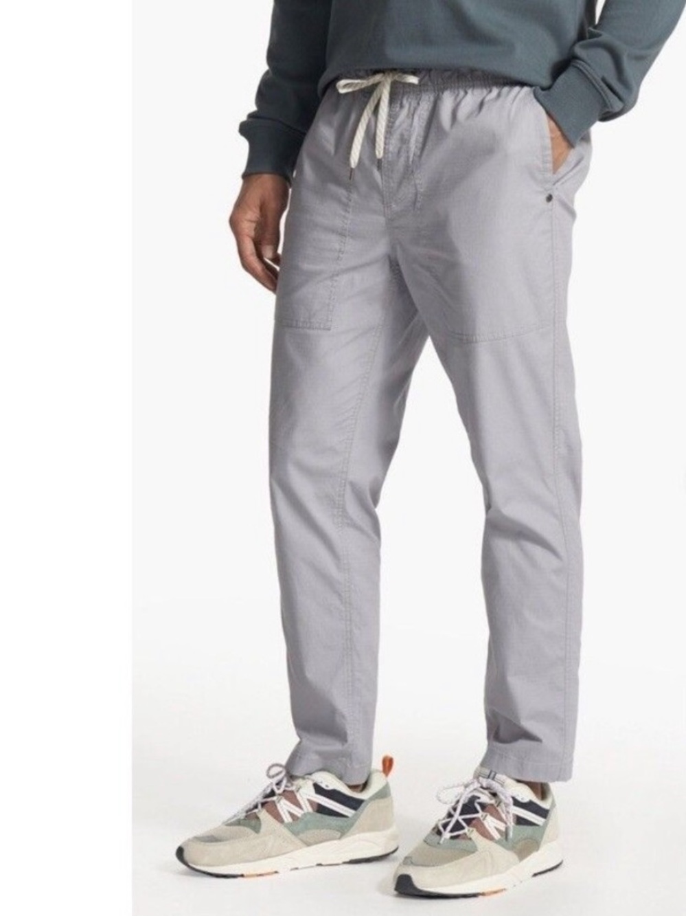 New Vuori Ripstop Pant Dura Terra Straight Elastic Waist Grey Large